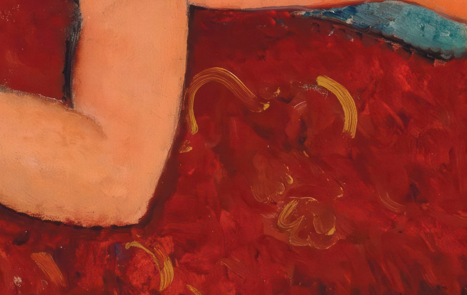 Nu Couche Modigliani Detail Arm and Background